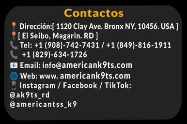Información de contacto American K9